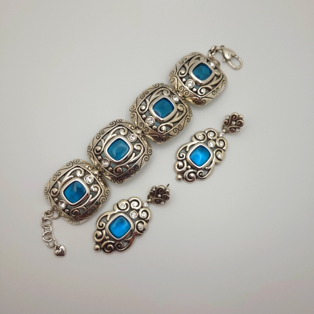 Brighton Azure Blue Bracelet and Earrings Set